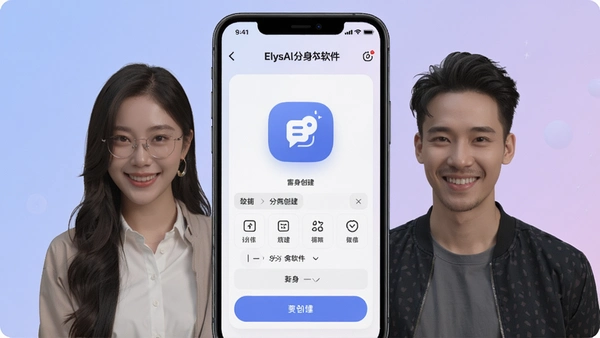 ElysAI分身社交软件分身创建界面预览图