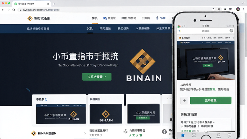 币安官网首页及下载页面预览图