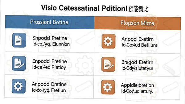 Visio专业版和标准版功能对比预览图