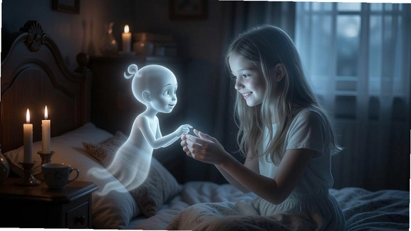 照顾幽灵少女小幽互动场景
