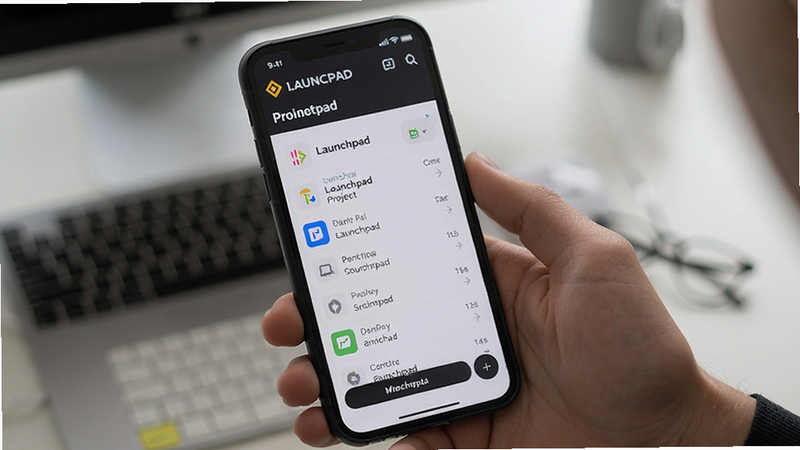 手机查看币安Launchpad项目列表