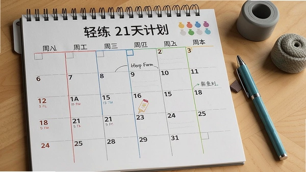 轻练21天计划打卡日历