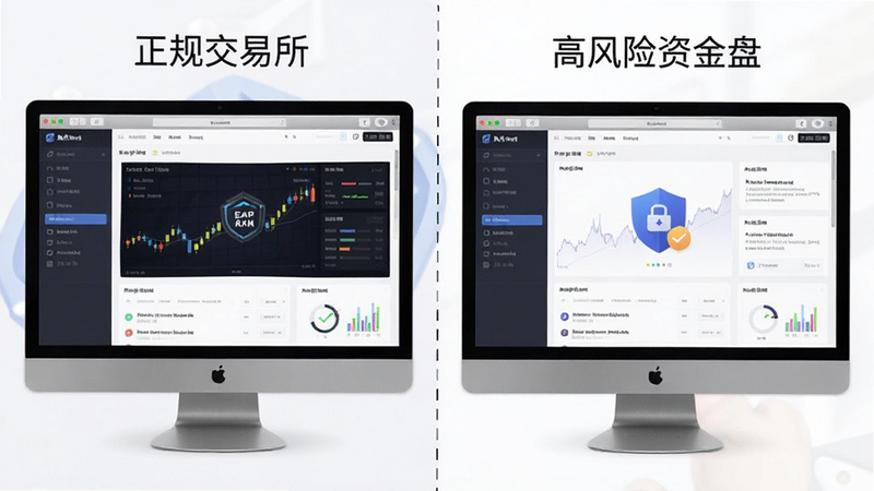 对比正规交易所与高风险资金盘的界面差异预览图