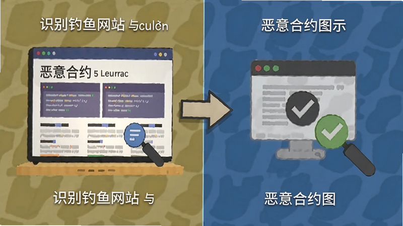 识别钓鱼网站与恶意合约图示