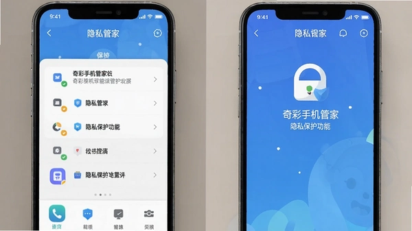 奇彩手机管家隐私保护功能界面截图