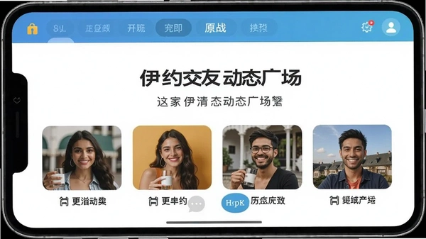伊约交友动态广场界面