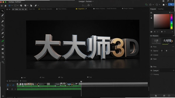 拍大师3D文字特效编辑界面
