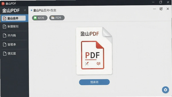 金山PDF合并PDF文件操作界面