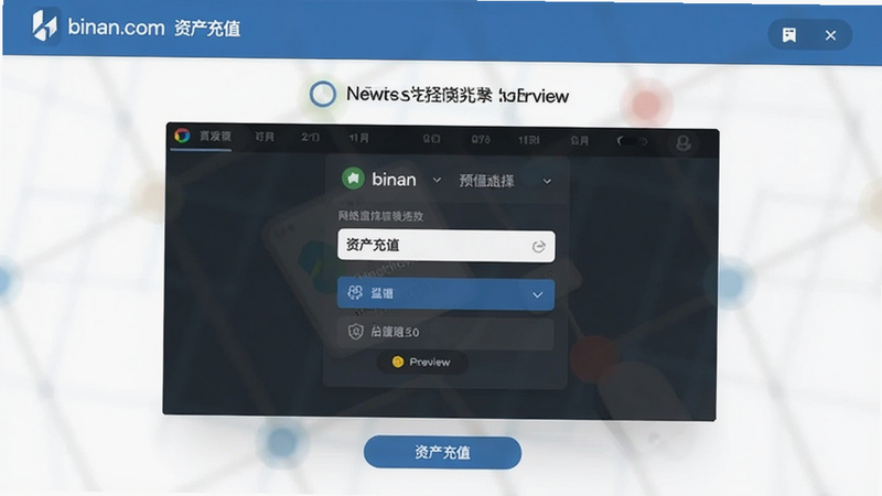 binan.com资产充值页面显示网络选择预览图