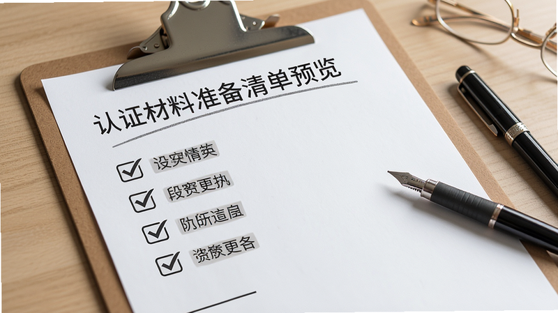 认证材料准备清单预览图