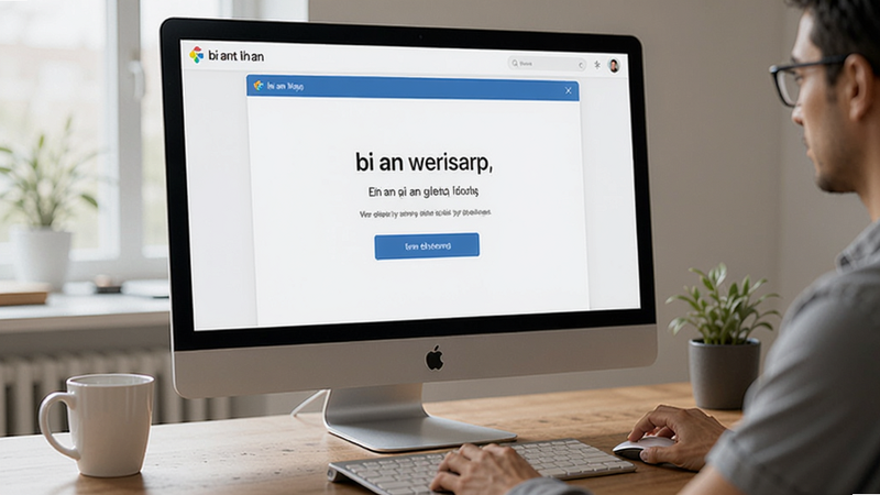 用户在电脑前搜索bi an访问官网入口的预览图
