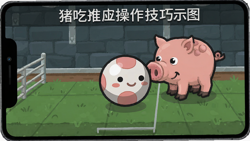 猪吃球推球操作技巧示意图