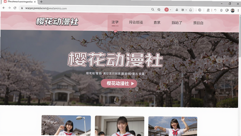 樱花动漫社网站首页界面预览图