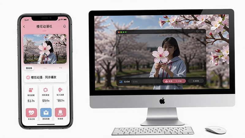 樱花动漫社手机端和电脑端同步播放界面预览图