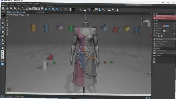 Marvelous Designer 11服装设计界面预览图