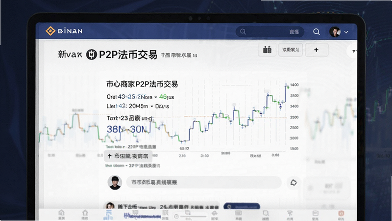 币安P2P法币交易选择商家界面预览图