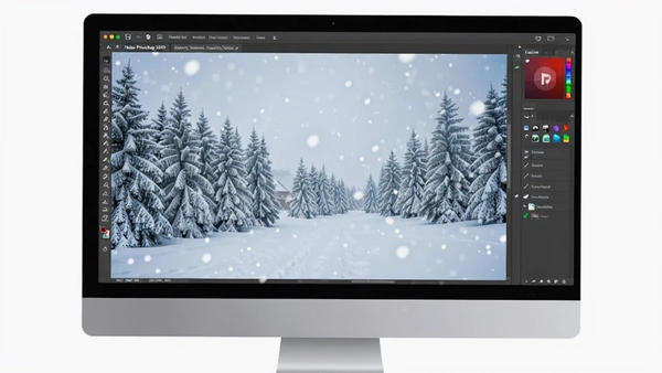 Adobe Photoshop 2026һ��ѩ��Ч��չʾ