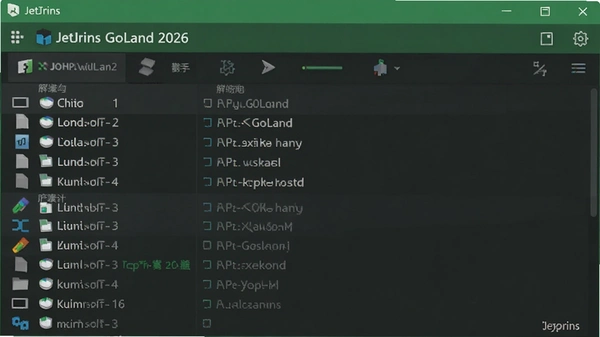 JetBrains GoLand 2026������ɫ�� ��ѹĿ¼�ļ��б�