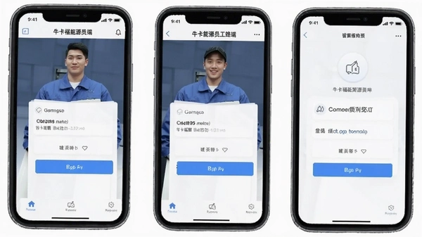 牛卡福能源员工端app登录界面截图