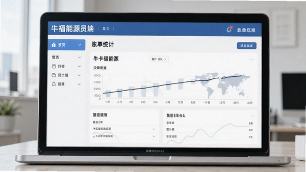 牛卡福能源员工端账单统计页面预览图