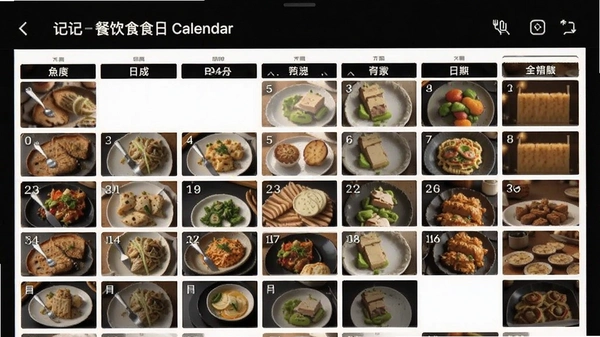 记一餐饮食日历界面截图