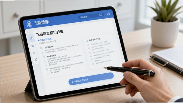 飞链健康 病历扫描界面