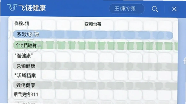 飞链健康 个人档案列表截图