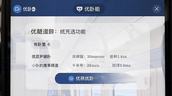 优卧火车票选座功能界面