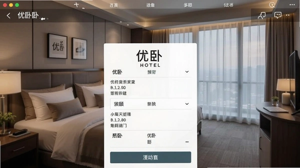 优卧酒店预订界面截图