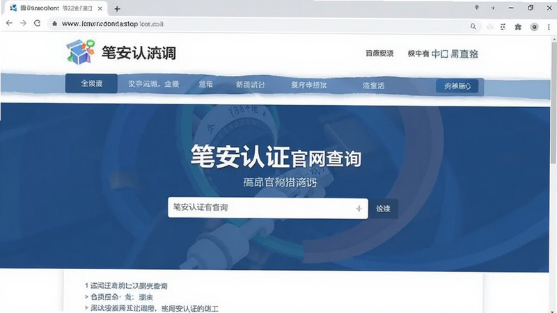 笔安认证官网查询页面截图