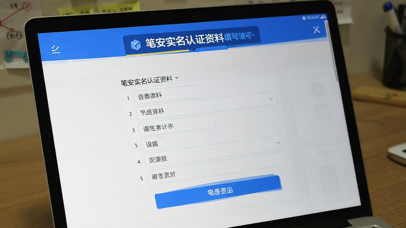 笔安实名认证资料填写页面
