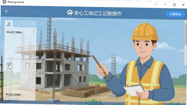 安心工地记工记账操作界面截图