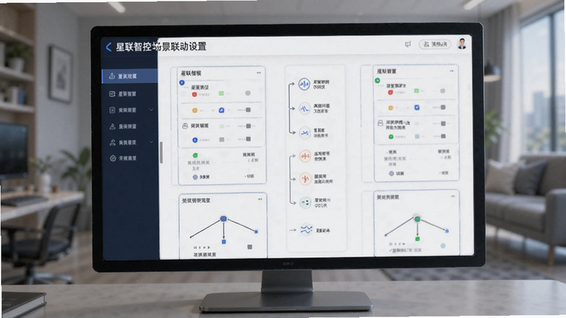 星联智控场景联动设置界面预览图