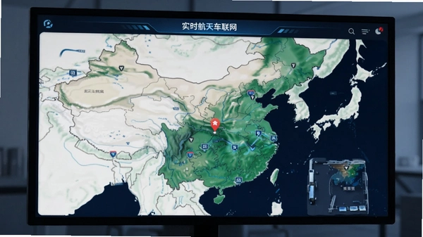 航天车联网实时定位地图界面预览