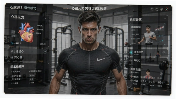 心跳元力男性训练模式数据界面