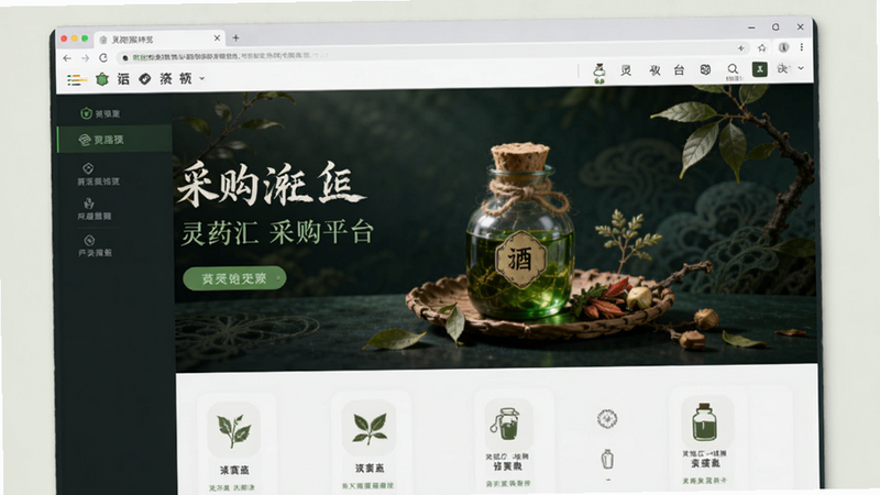 灵药汇采购平台界面预览图