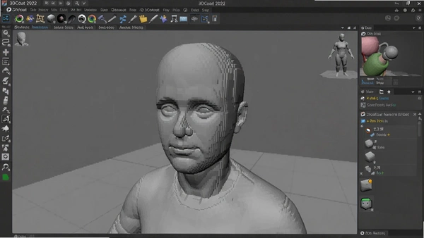 3DCoat 2022 体素雕刻 界面