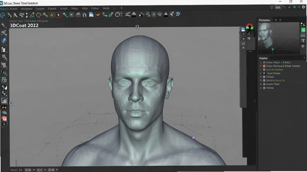 3DCoat 2022 重拓扑 操作界面