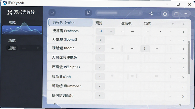 万兴优转便携版主界面功能列表预览图