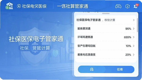 社保医保电子管家通社保计算界面