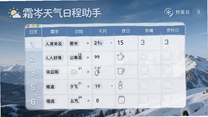霜岑天气日程助手-日程列表预览图