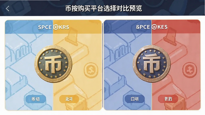 币按购买平台选择对比预览图