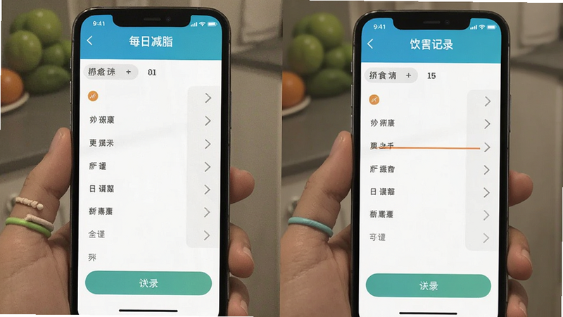 每日减脂App饮食记录功能使用截图