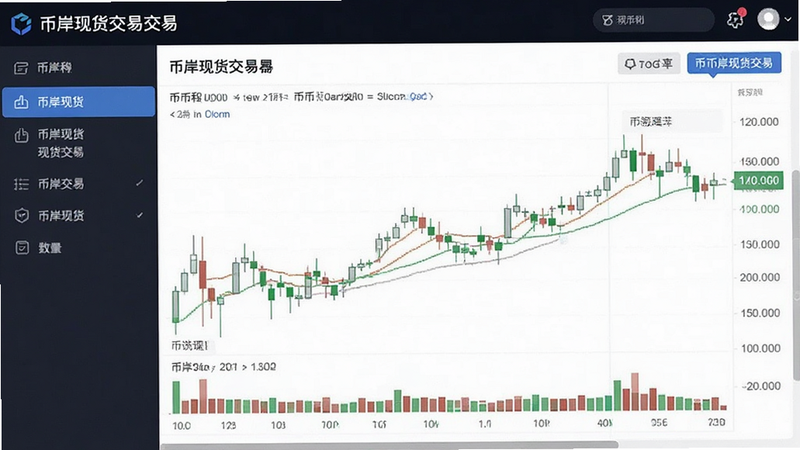 币岸现货交易界面币种K线图预览图