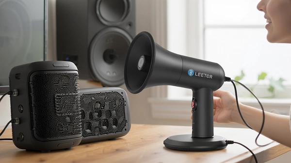 话筒扩音器蓝牙连接音箱使用场景图