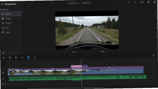 RoadCam视频剪辑操作界面