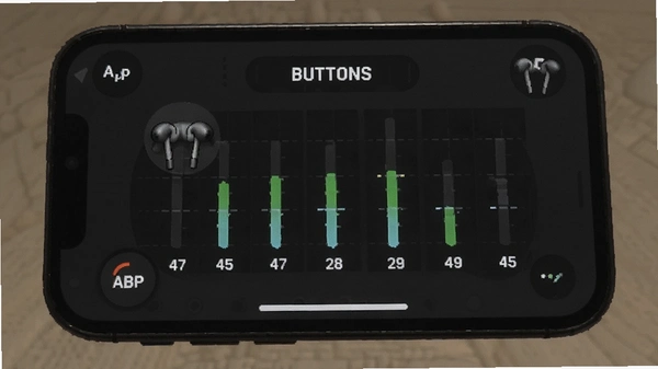BUTTONS耳机App均衡器界面