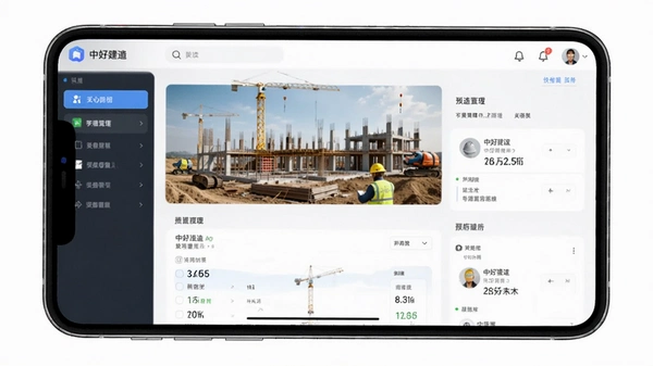 中好建造app工地管理界面预览图