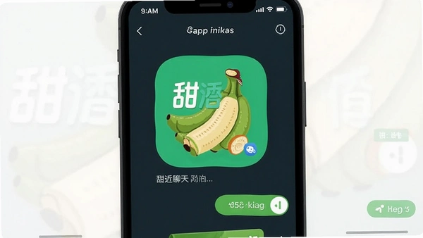 甜蕉app附近聊天界面截图