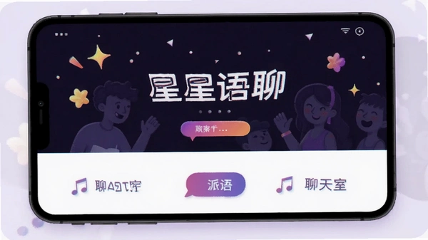 星星语聊 派对 聊天室 界面